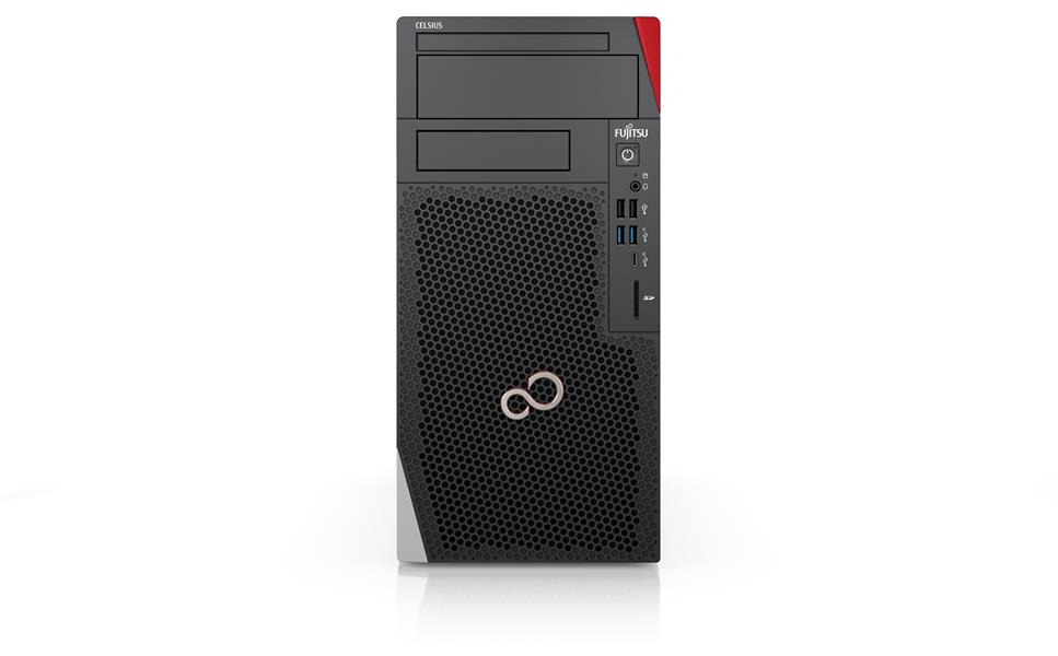 Fujitsu CELSIUS W5012 i9-12900K Desktop Intel® Core™ i9 32 GB DDR5-SDRAM 1024 GB SSD Windows 11 Pro Workstation Zwart, Rood