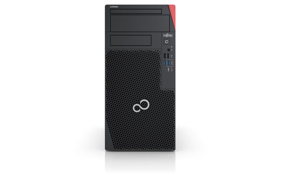 Fujitsu ESPRIMO P6012 i5-12400 Desktop Intel® Core™ i5 8 GB DDR4-SDRAM 256 GB SSD Windows 11 Pro PC Zwart, Rood