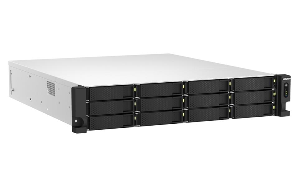QNAP TS-h1887XU-RP NAS Rack (2U) Ethernet LAN Zwart, Wit E-2334