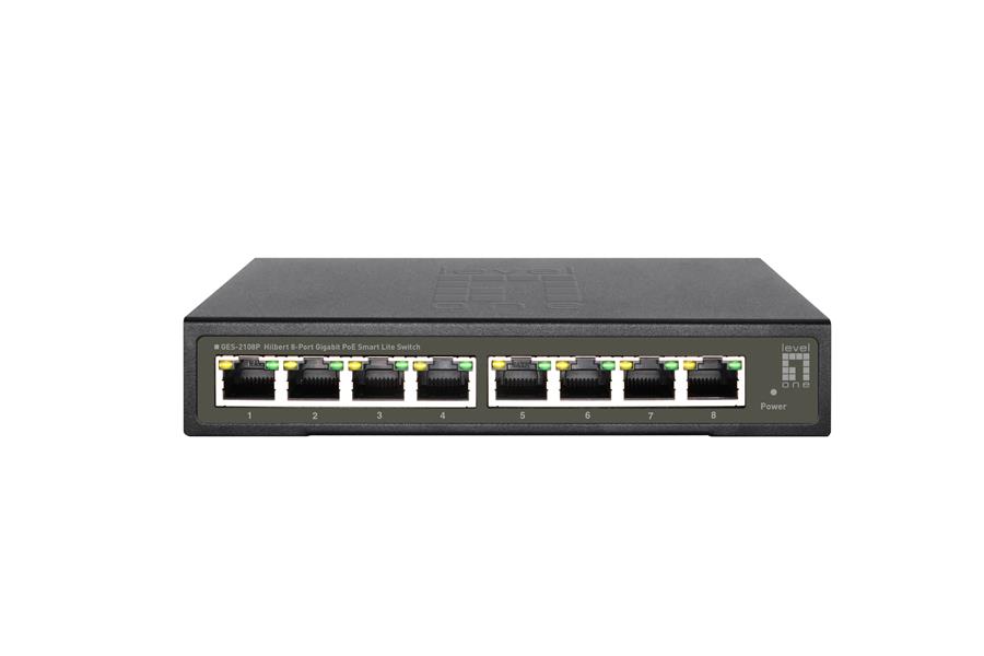 LevelOne GES-2108P netwerk-switch Managed L2 Gigabit Ethernet (10/100/1000) Power over Ethernet (PoE) Zwart