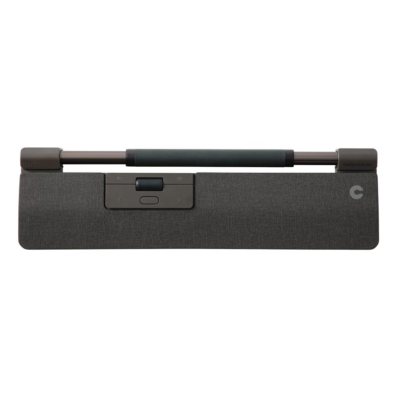 RollerMouse Pro Wired with Slim wristrest in Dark grey fabric leather