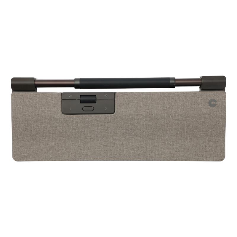 RollerMouse Pro Wired with Regular wrist rest in Light grey fabric leather
