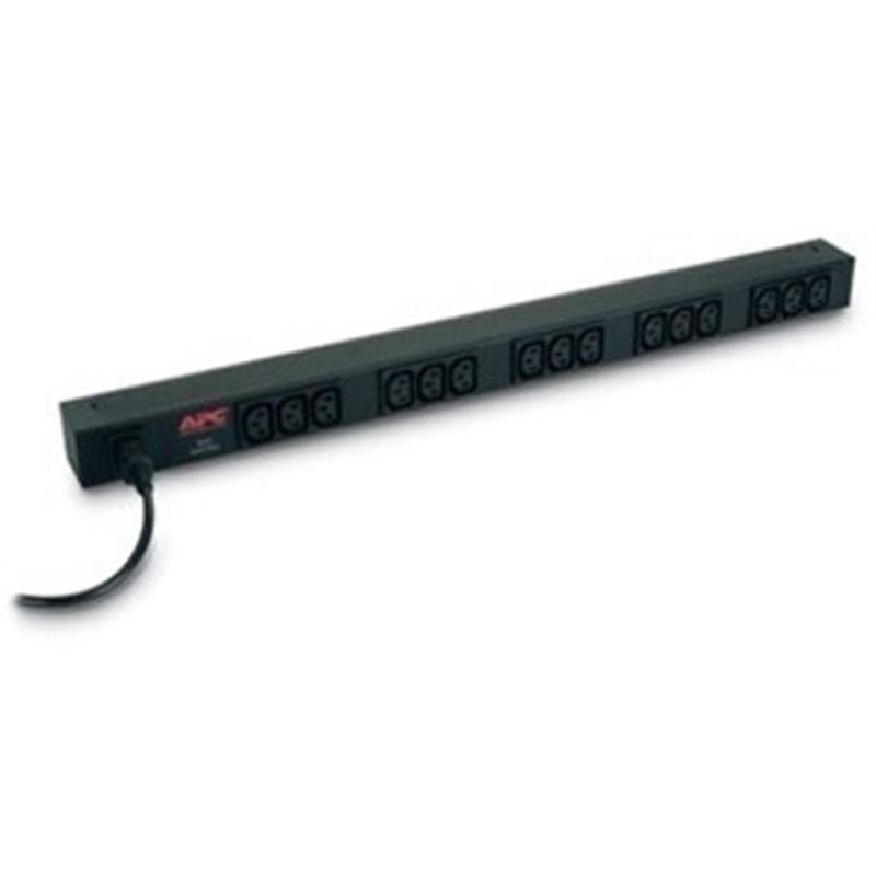 APC Rack PDU, Basic, ZeroU, 10A, 230V, (15x) C13, C14 stekker