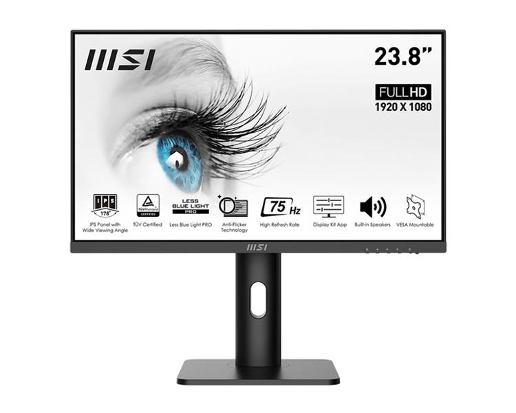 MSI Pro MP243P 60,5 cm (23.8"") 1920 x 1080 Pixels Full HD LCD Zwart