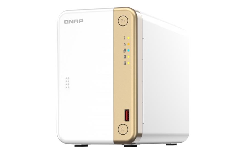 QNAP TS-262 NAS Tower Ethernet LAN Goud, Wit N4505