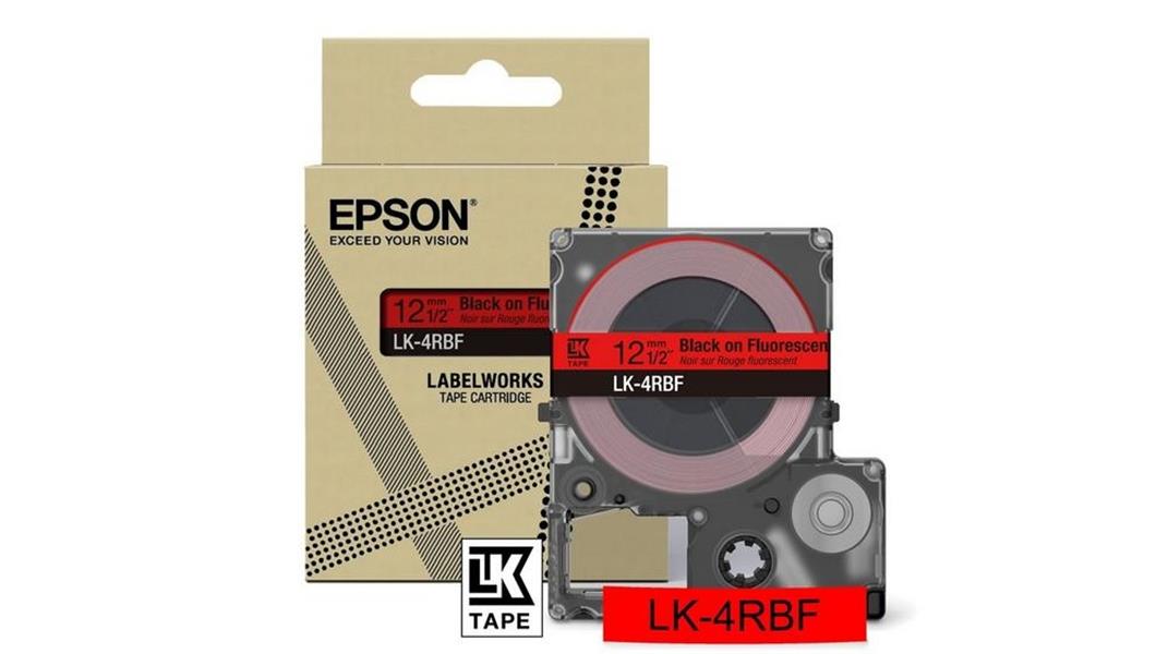 EPSON Colour Tape Fluorescent Red Black