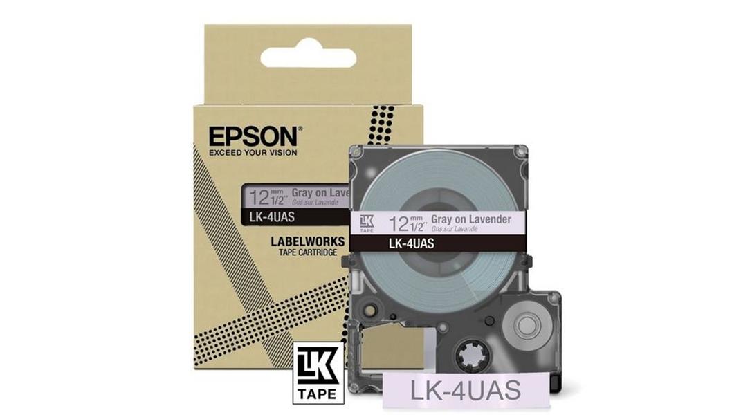 EPSON Colour Tape Lavender Grey 12mm 8m