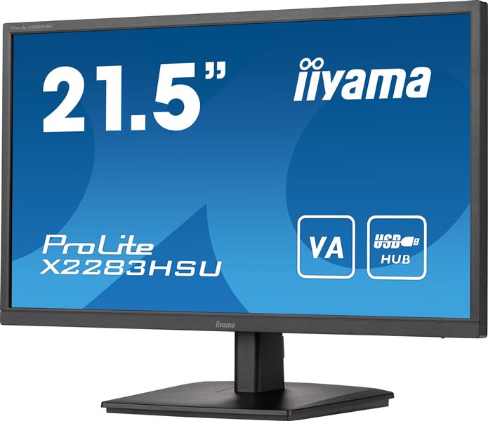 iiyama ProLite X2283HSU-B1 computer monitor 54,6 cm (21.5"") 1920 x 1080 Pixels Full HD LCD Zwart