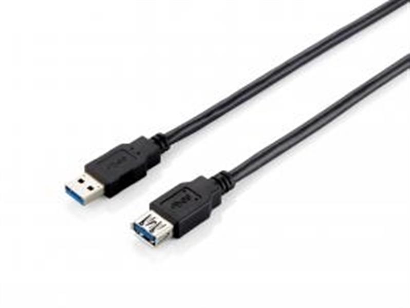 Equip 128398 USB-kabel 2 m USB 3.2 Gen 1 (3.1 Gen 1) USB A Zwart