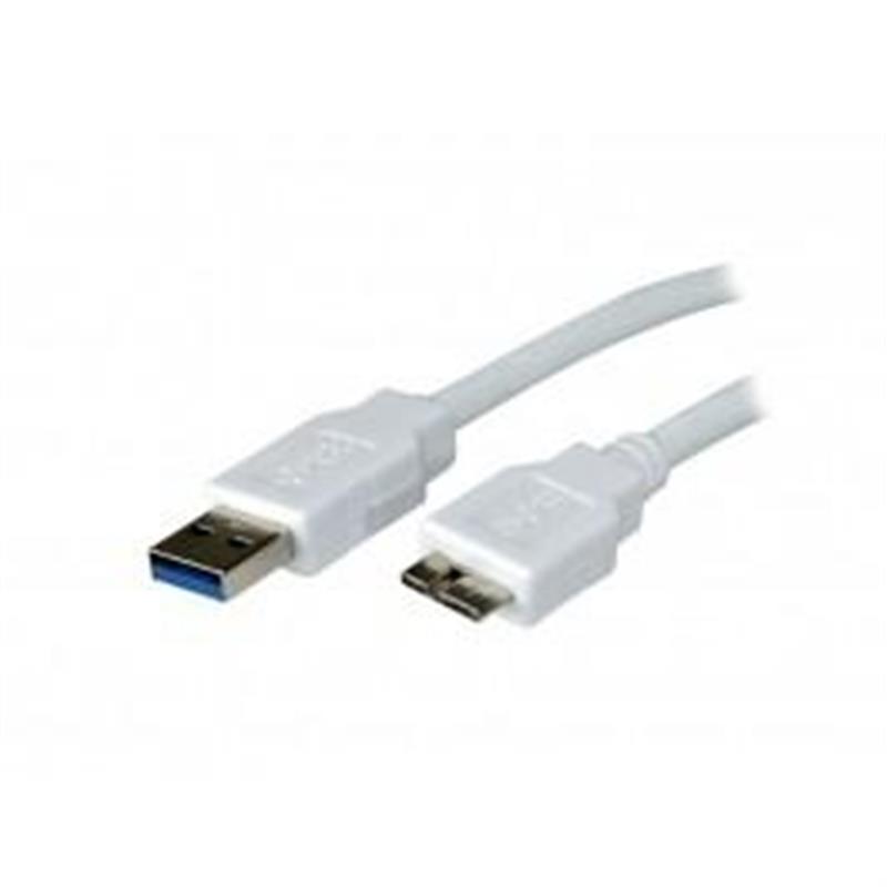 *ADJ USB 3 0 CableType A Micro USB Type B M M Screened2 m - White