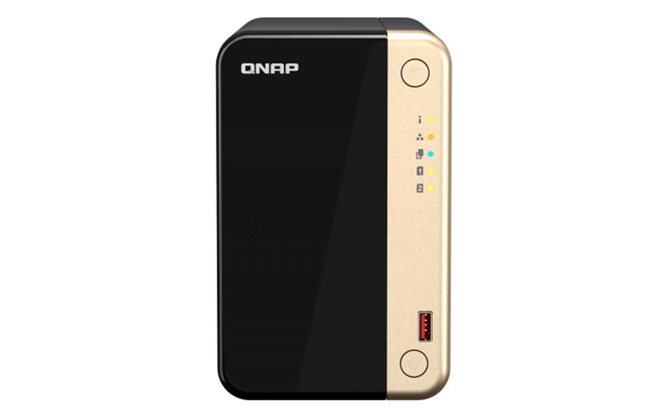 QNAP TS-264 NAS Tower Ethernet LAN Zwart, Goud N5095