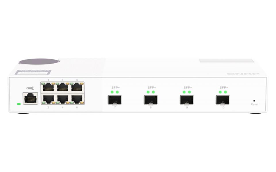 QNAP QSW-M2106-4S netwerk-switch Managed L2 2.5G Ethernet (100/1000/2500) Wit