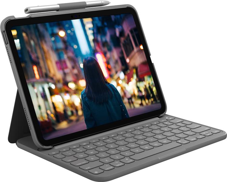 Logitech Slim Folio Grijs Bluetooth QWERTY Brits Engels