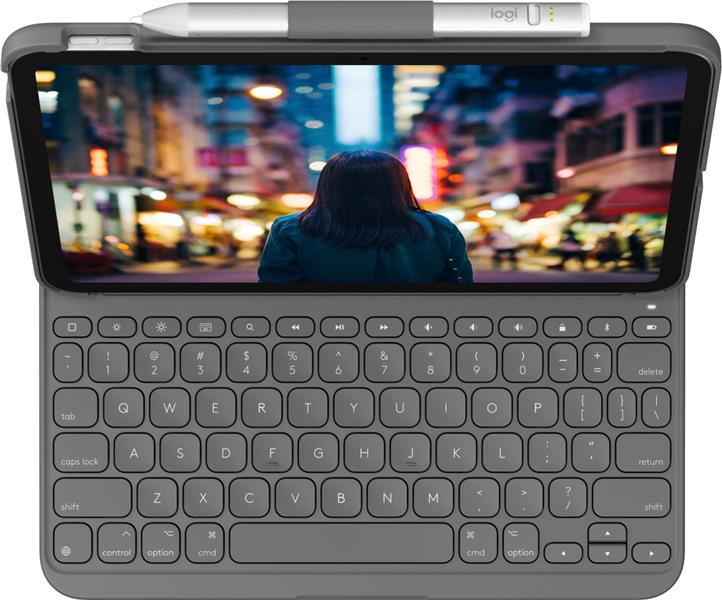 Logitech Slim Folio Grijs Bluetooth QWERTY Brits Engels