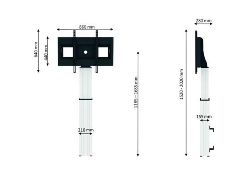 Neomounts gemotoriseerde wandsteun