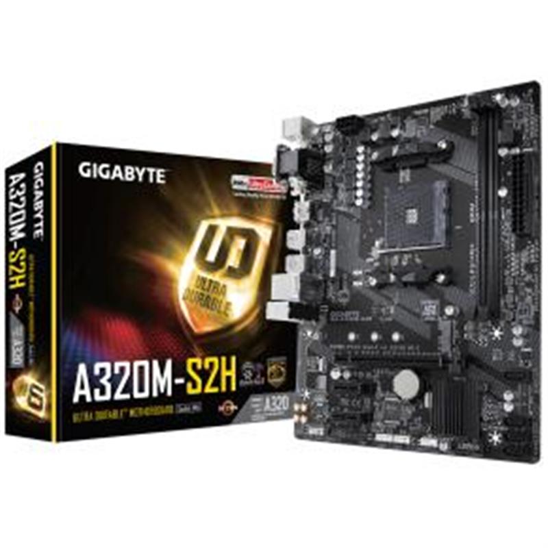 Gigabyte GA-A320M-S2H moederbord Socket AM4 Micro ATX AMD A320