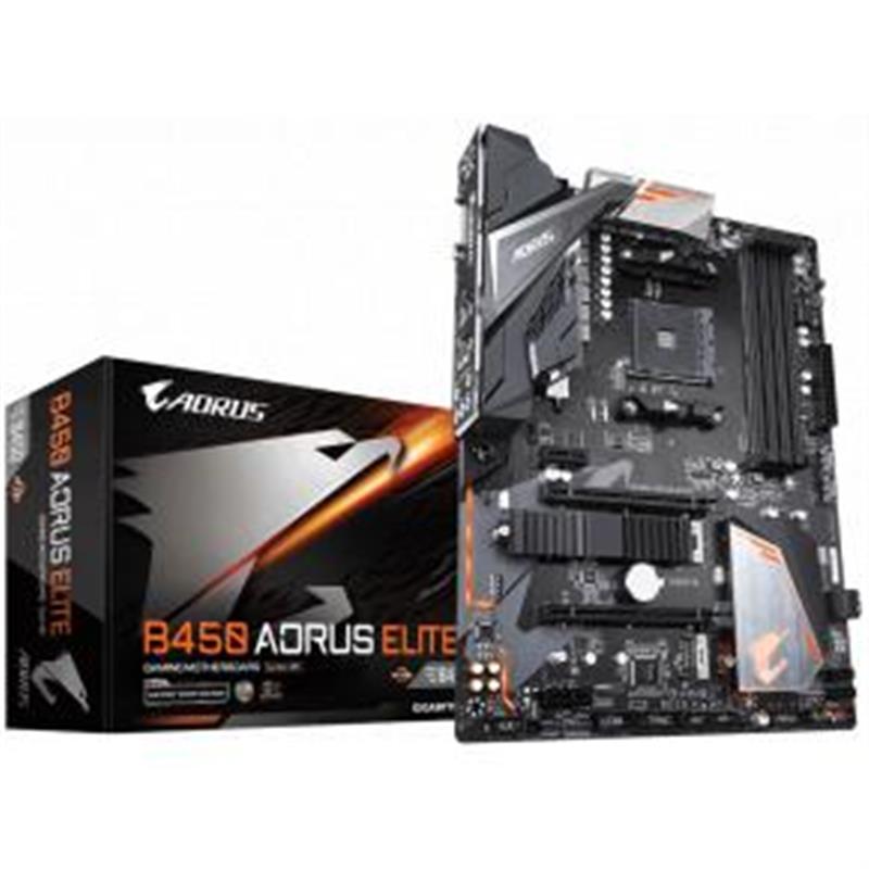 Gigabyte B450 AORUS ELITE moederbord Socket AM4 ATX AMD B450