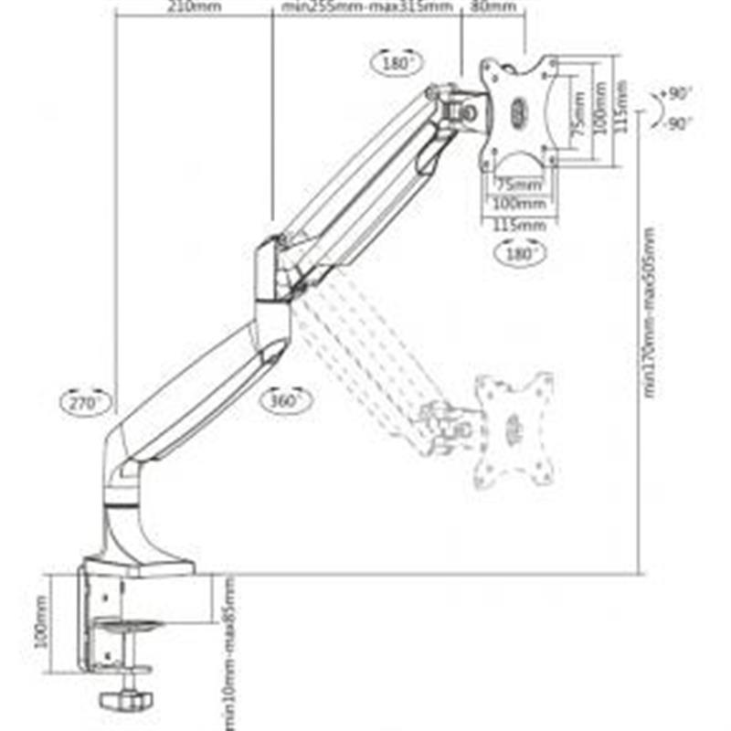 Newstar flatscreen bureausteun