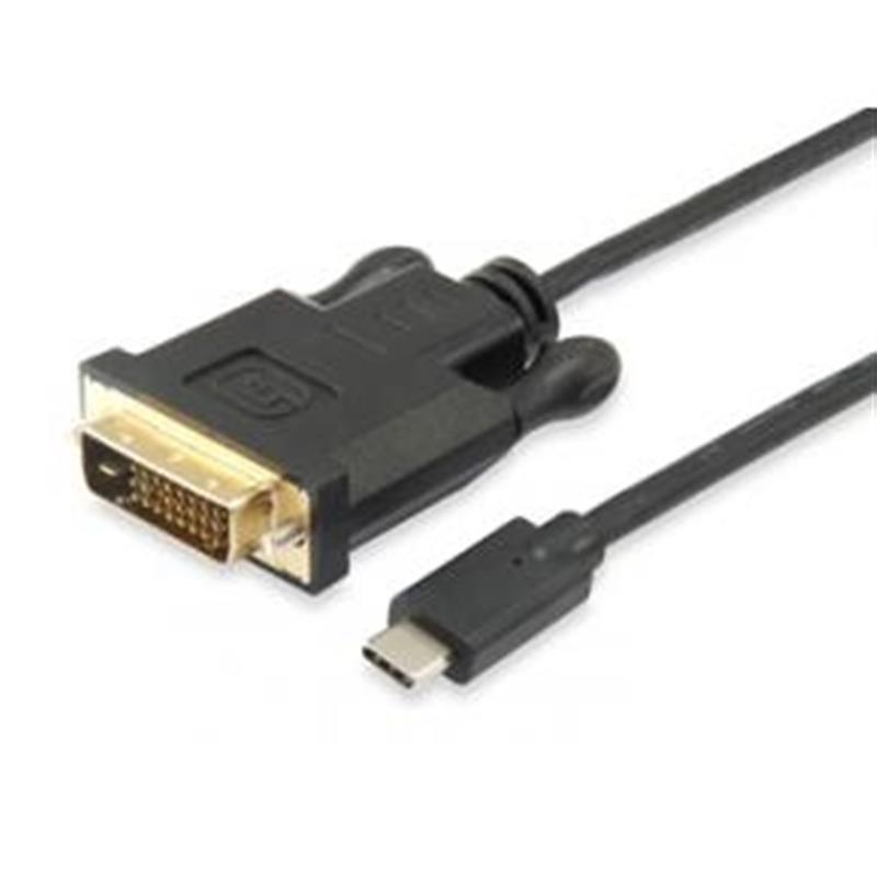 Equip 133468 video kabel adapter 1,8 m USB Type-C DVI-D Zwart