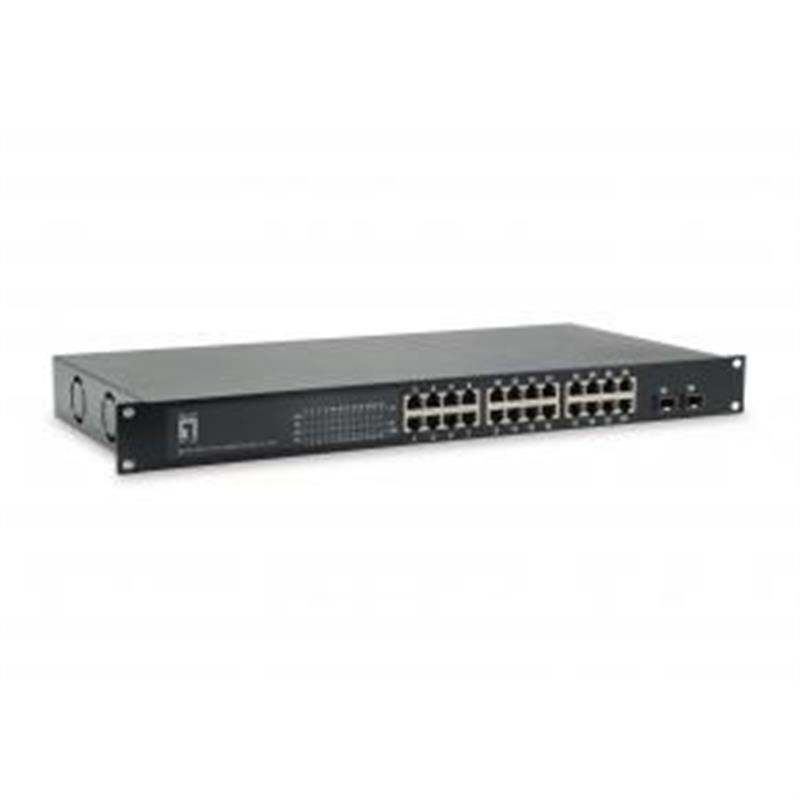 LevelOne GEP-2622W380 netwerk-switch Unmanaged Gigabit Ethernet (10/100/1000) Power over Ethernet (PoE) Zwart