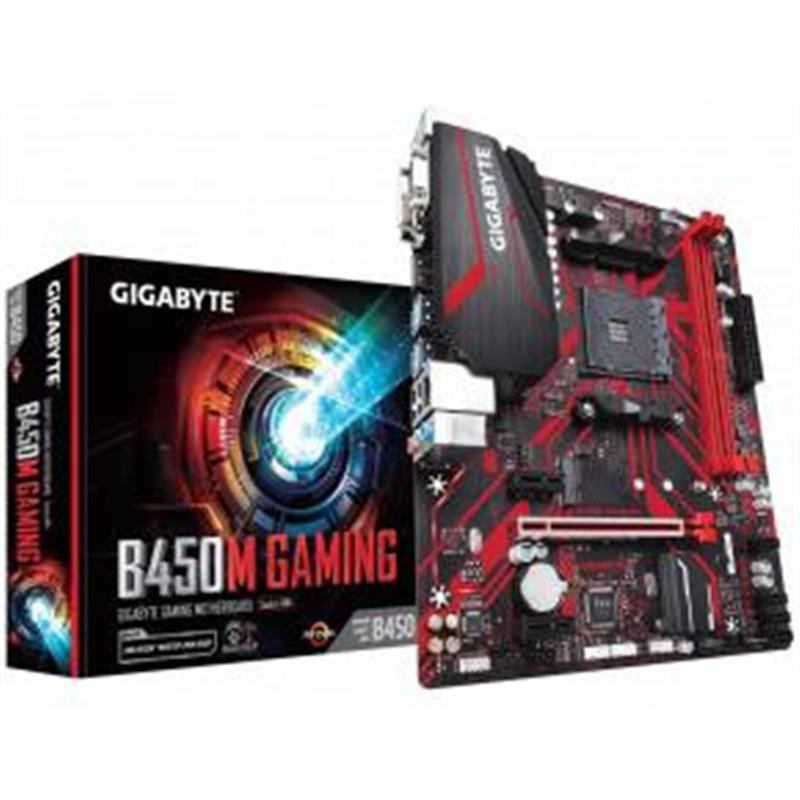 Gigabyte B450M GAMING moederbord Socket AM4 Micro ATX AMD B450