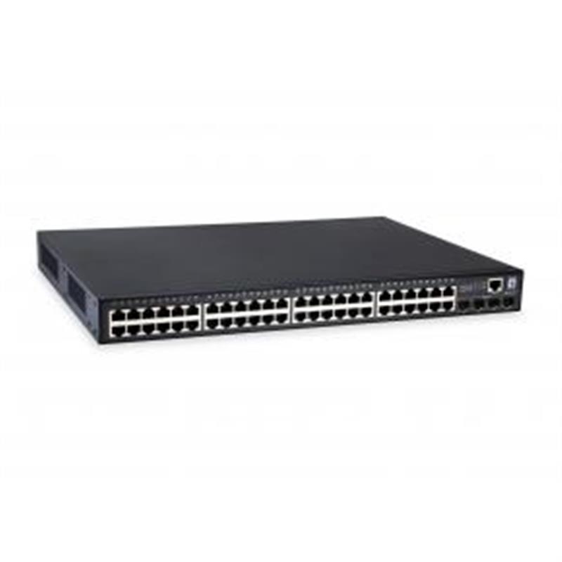 LevelOne GEP-5271 Managed Gigabit Ethernet (10/100/1000) Power over Ethernet (PoE) Zwart
