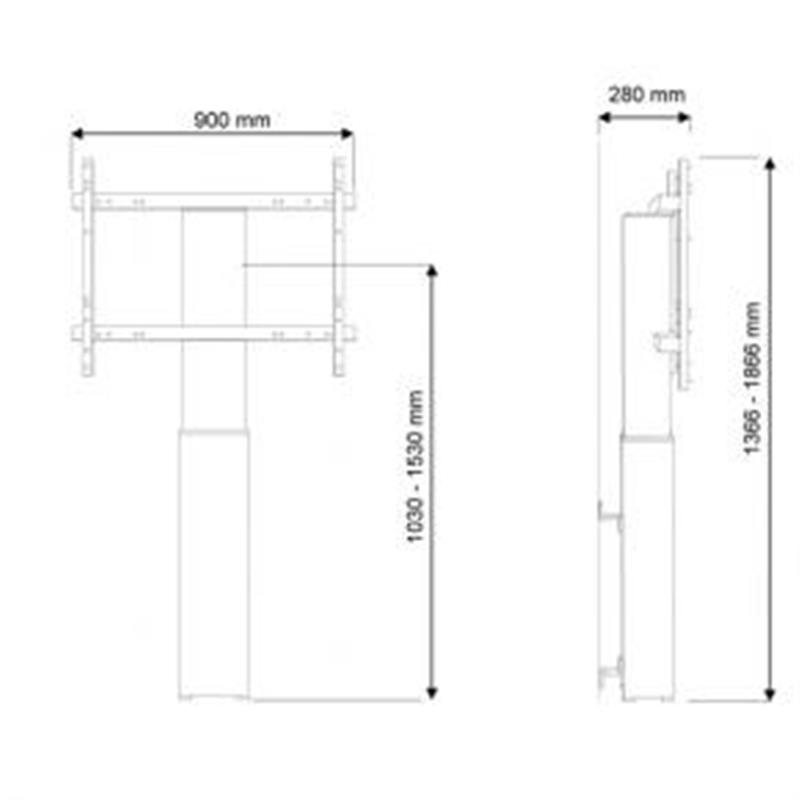 Neomounts gemotoriseerde wandsteun