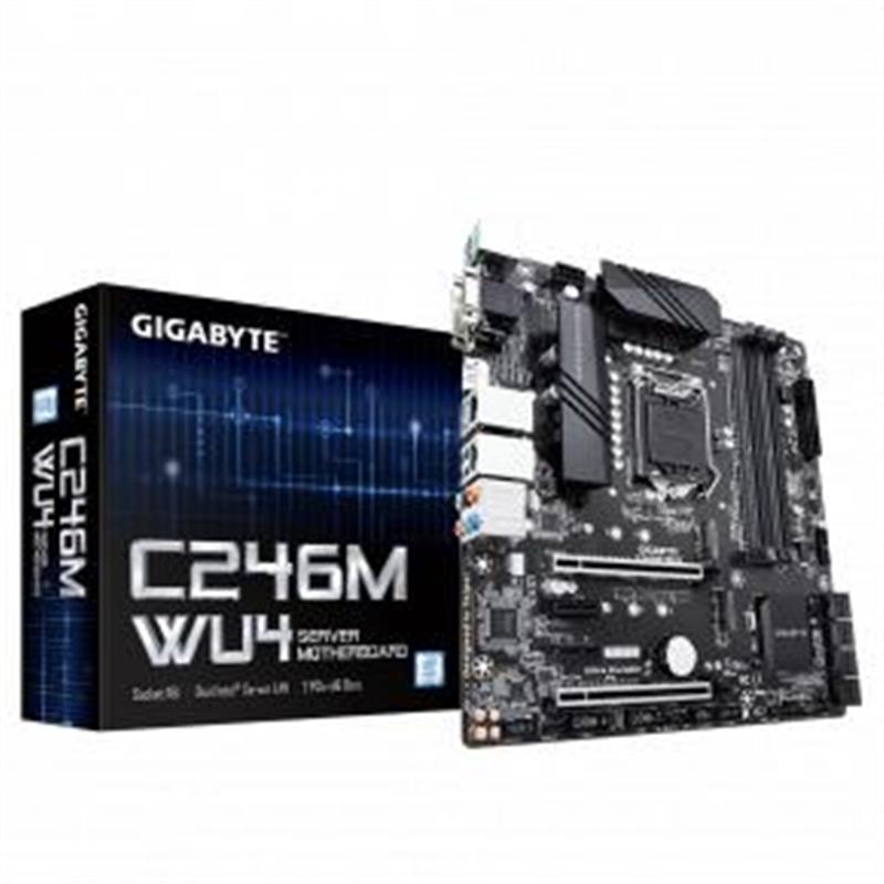 Gigabyte C246M-WU4 server-/werkstationmoederbord LGA 1151 (Socket H4) Micro ATX Intel C246 Express