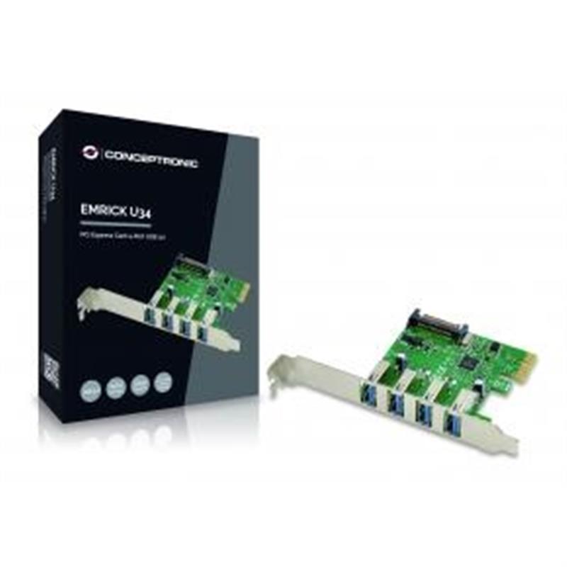Conceptronic EMRICK02G interfacekaart/-adapter Intern USB 3.2 Gen 1 (3.1 Gen 1)