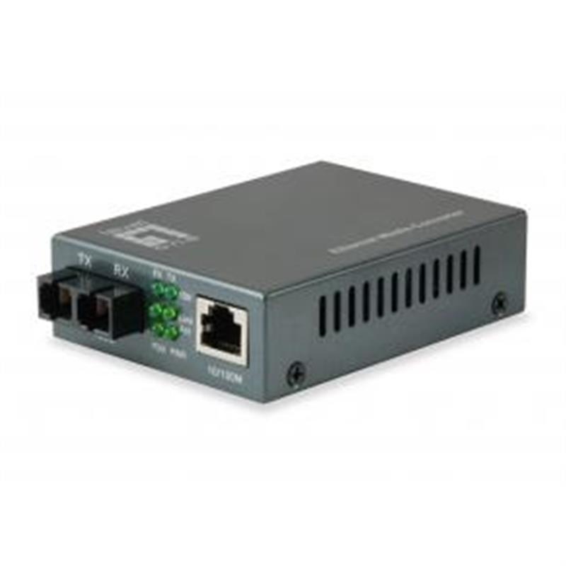 LevelOne FVT-1102 netwerk media converter 100 Mbit/s 1310 nm Single-mode Zwart