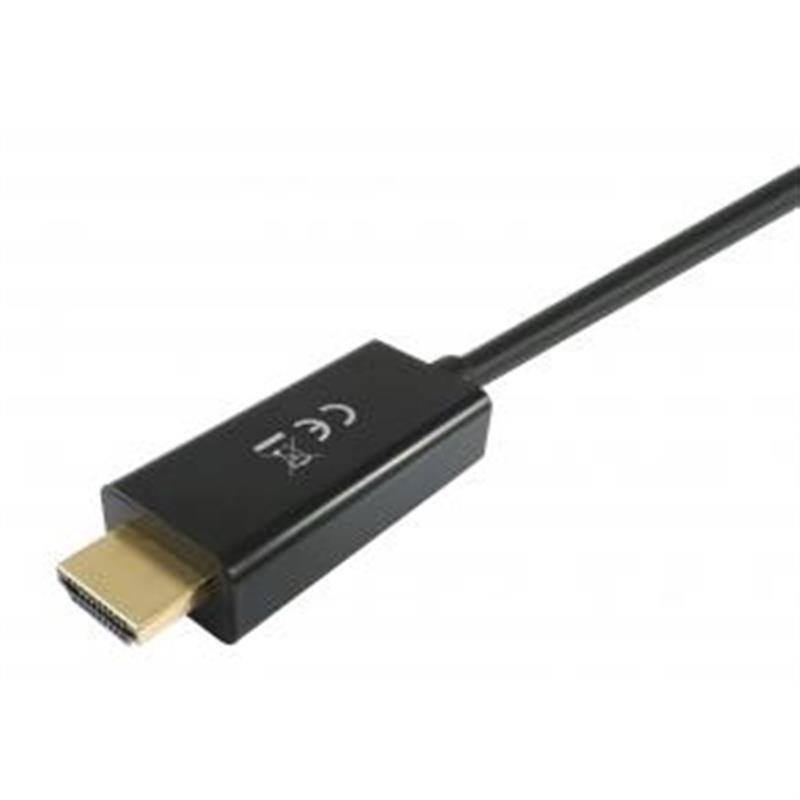 Equip 119390 video kabel adapter 2 m DisplayPort HDMI Zwart