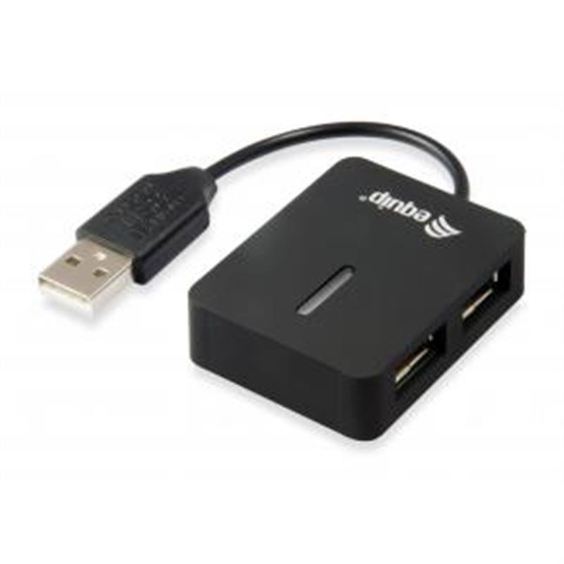 Equip 128952 interface hub USB 2.0 480 Mbit/s Zwart