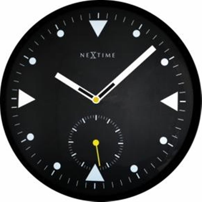 NeXtime klok Serious Black ˜32 cm Wall Black