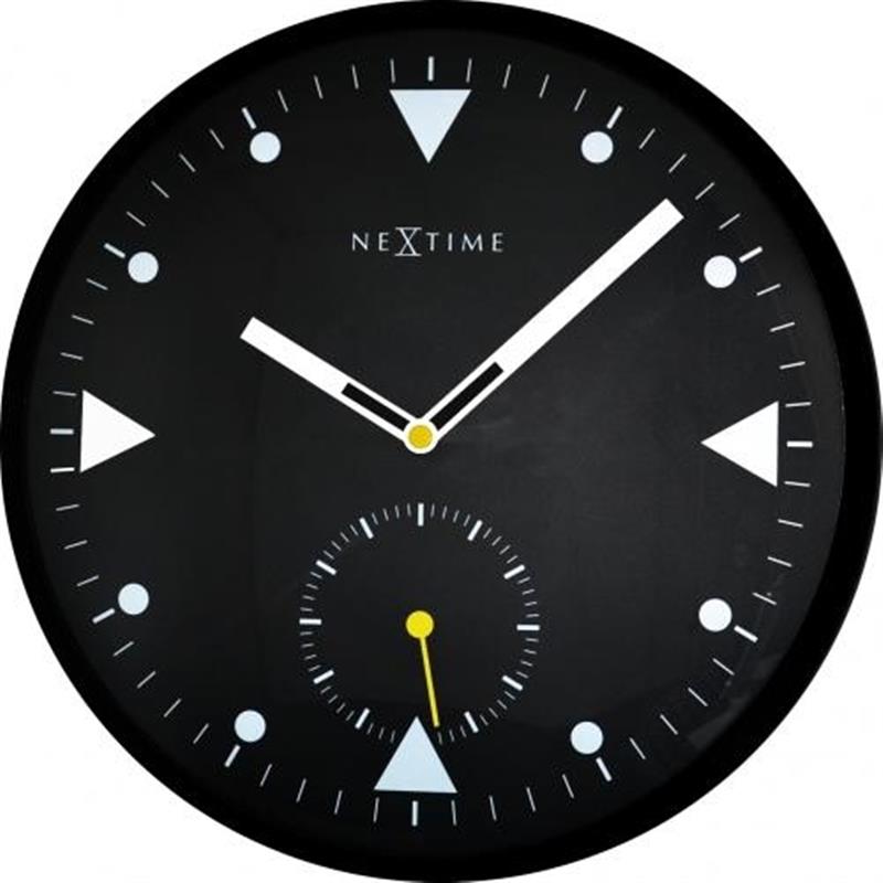 NeXtime klok Serious Black ˜32 cm Wall Black