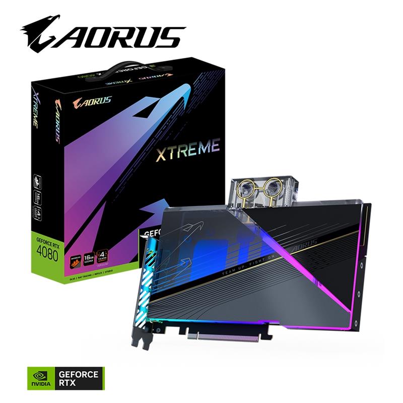 GIGA VGA 16GB RTX4080 XTREME WATERFORCE 3xDP/3xHDMI AORUS GeForce RTX 4080 16GB XTREME WATERFORCE