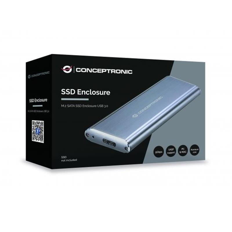 Conceptronic DDE03G behuizing voor opslagstations SDD-behuizing Grijs M.2