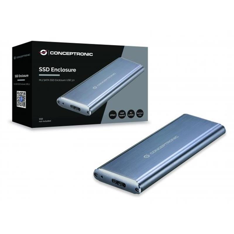 Conceptronic DDE03G behuizing voor opslagstations SDD-behuizing Grijs M.2