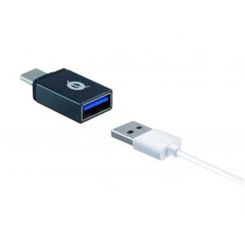 Conceptronic DONN03G tussenstuk voor kabels USB 3.1 Gen 1 Type-C USB 3.1 Gen 1 Type-A Zwart