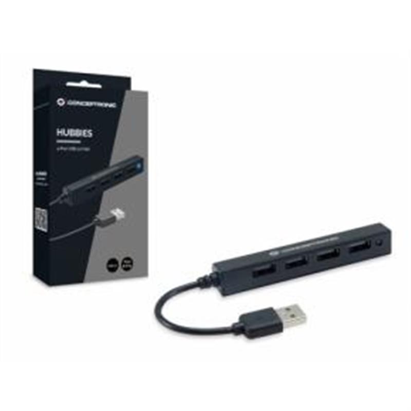 Conceptronic HUBBIES05B interface hub USB 2.0 480 Mbit/s Zwart