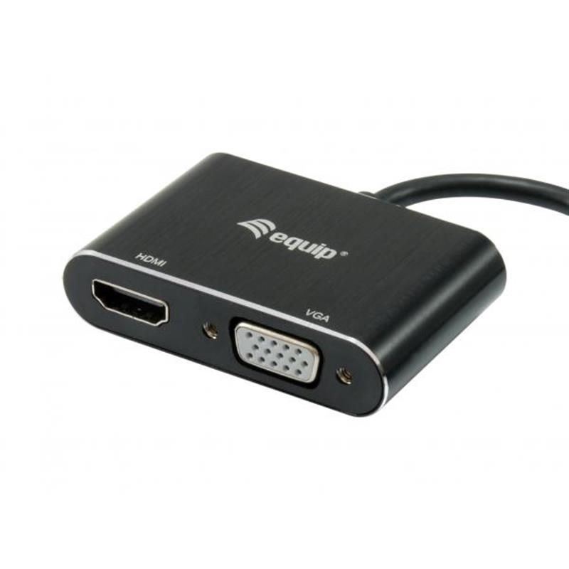 Equip 133386 USB grafische adapter 1920 x 1080 Pixels Zwart