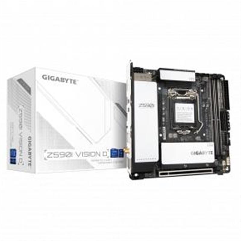 Gigabyte Z590I VISION D moederbord Intel Z590 Express LGA 1200 mini ITX