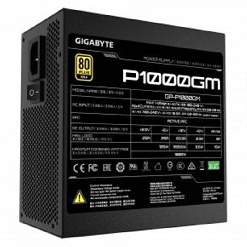 Gigabyte P1000GM power supply unit 1000 W 20+4 pin ATX Zwart