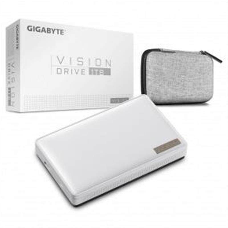 Gigabyte Vision Drive Portable SSD 1000 GB M 2 USB Type-C 3 2 Gen 2 2000 MB s White