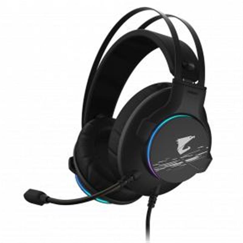 Gigabyte AORUS H1 hoofdtelefoon/headset Hoofdtelefoons Hoofdband USB Type-A Zwart