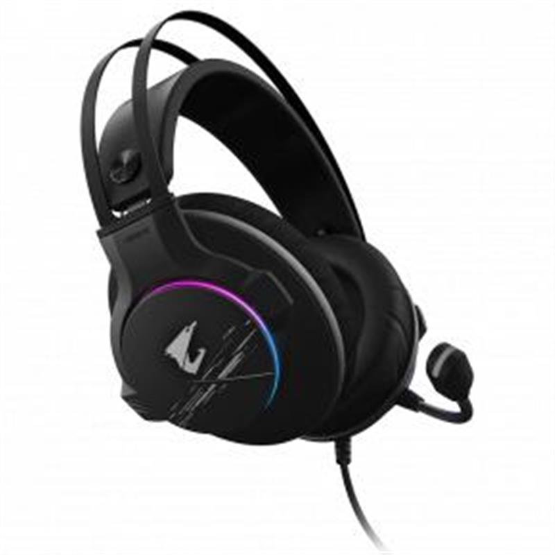 Gigabyte AORUS H1 hoofdtelefoon/headset Hoofdtelefoons Hoofdband USB Type-A Zwart