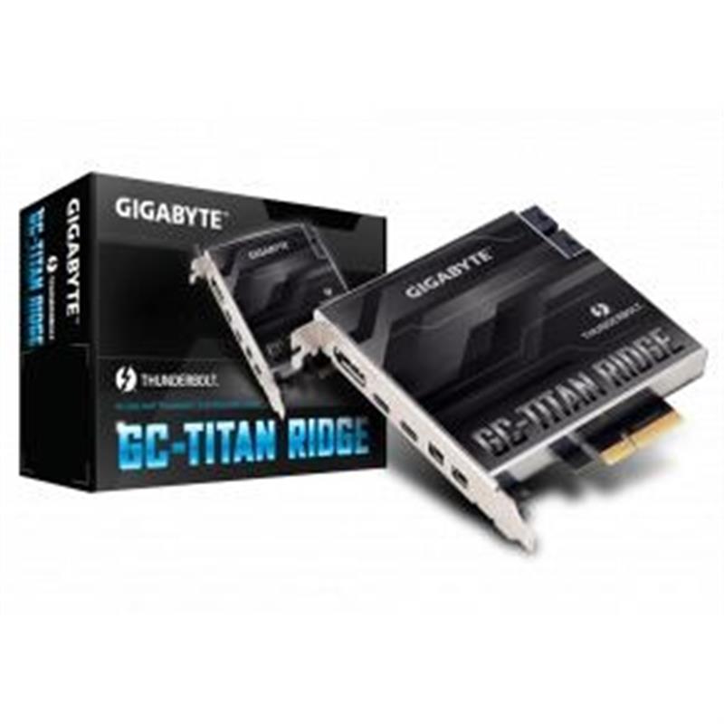 Gigabyte GC-TITAN RIDGE interfacekaart/-adapter Intern Mini DisplayPort, DisplayPort, Thunderbolt 3