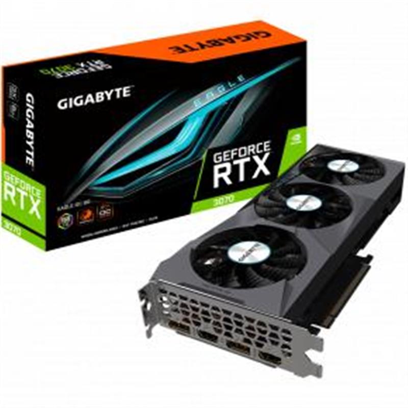 Gigabyte GV-N3070EAGLE OC-8GD Rev 2 0 GeForce RTX 3070 EAGLE OC 8G GDDR6 256 bit PCIe 4 0