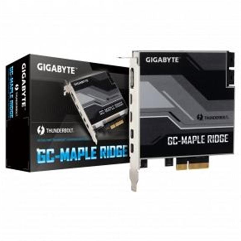Gigabyte GC-MAPLE RIDGE interfacekaart/-adapter Intern DisplayPort, Mini DisplayPort, Thunderbolt 4, USB 3.2 Gen 2 (3.1 Gen 2)