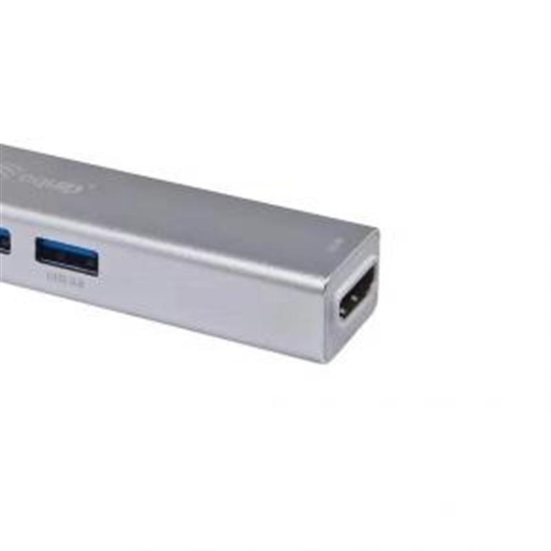 Equip 133480 interface hub USB 3.2 Gen 1 (3.1 Gen 1) Type-C 5000 Mbit/s Zilver