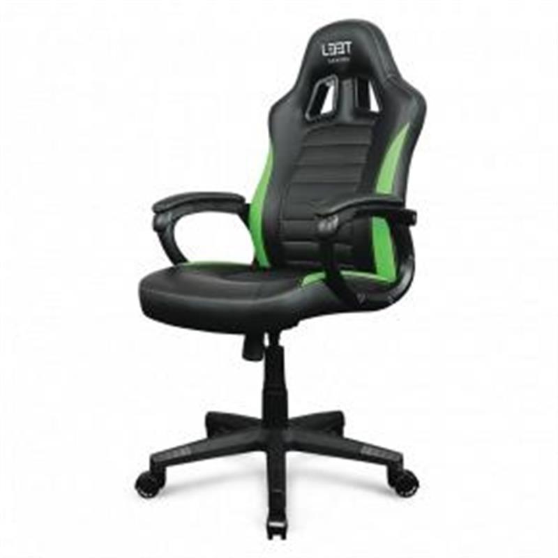 L33T Gaming Encore Gaming Chair - Green PU leather Class-4 Gas-lift 20 ° tilt rock lock